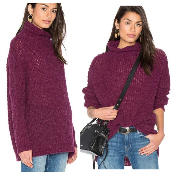 Free People Sweaters - Free People She’s All That Alpaca High Neck Longline Tunic Sweater